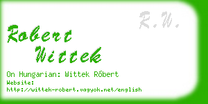 robert wittek business card
